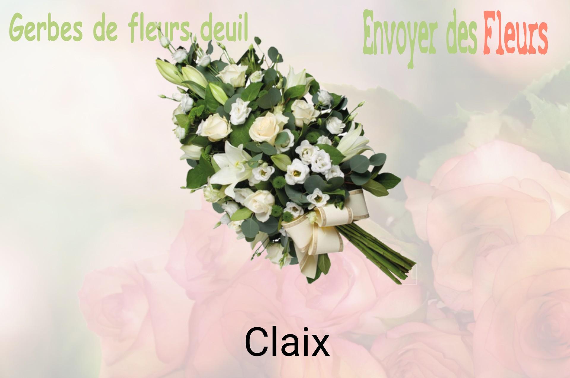 Gerbe de fleurs de deuil livrée à Claix